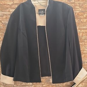 Positive Attitude Black and Cream Blazer